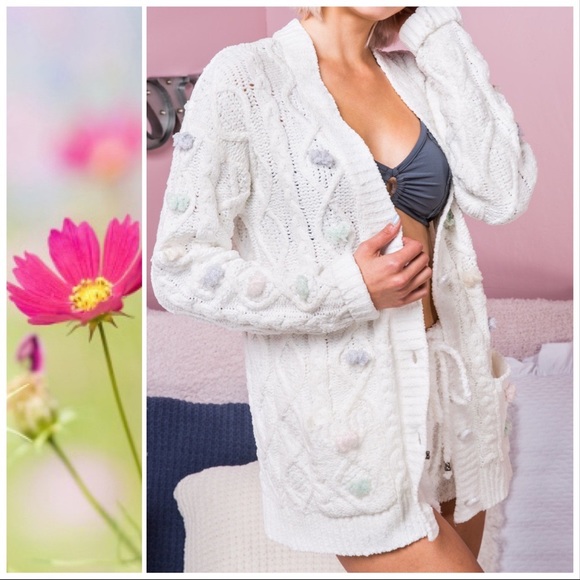 POL Snow White Ice Cream Chenille Cardigan - Picture 5 of 9